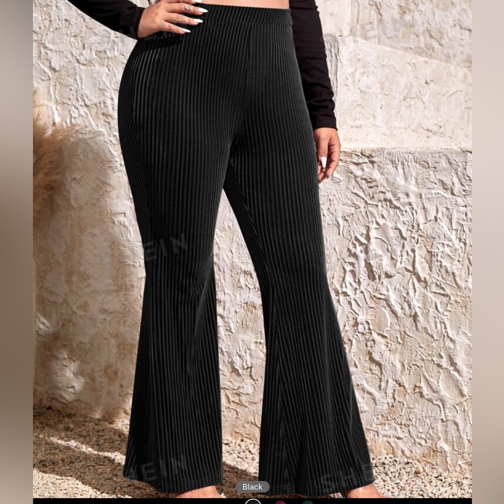 SHEIN high waist flare leg pant